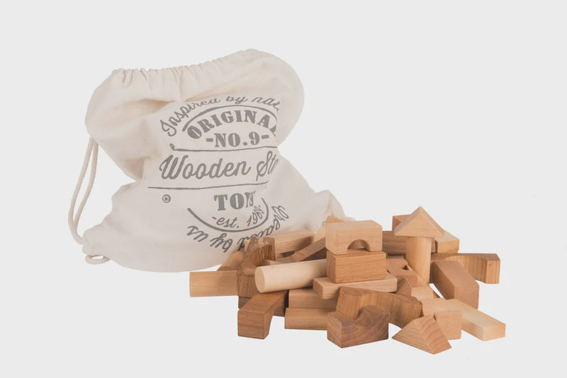 Wooden Blocks in Sack - 100 Piece