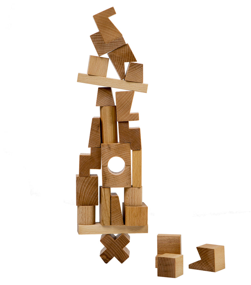 Stacking Montessori Toy Tower Natural