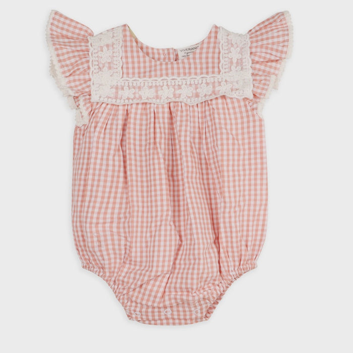 Sofia Gingham Bubble Romper