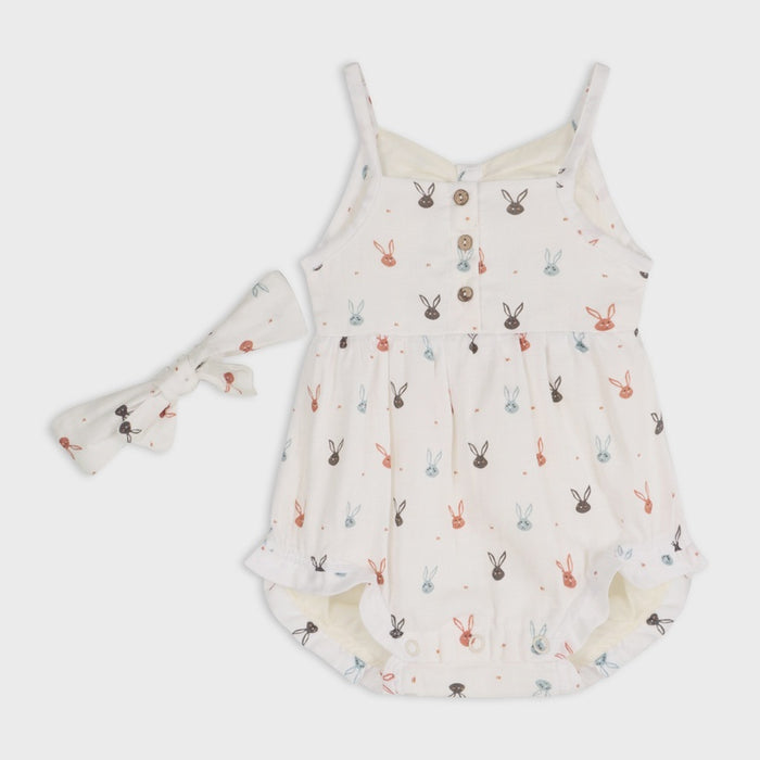 Muslin Baby Romper & Headband