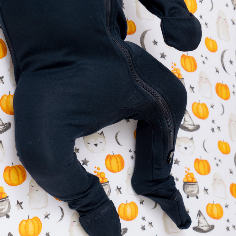 Midnight Black Baby Bamboo Pajamas