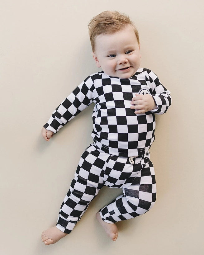 Checkered Smiley Lounge Set