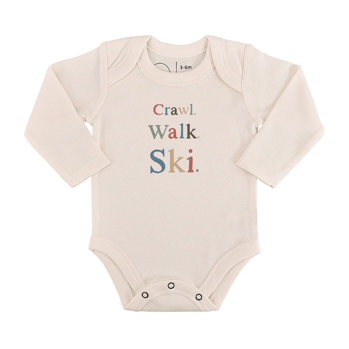 Crawl Walk Ski Long Sleeve Bodysuit