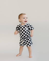 Checkered Shorts Set