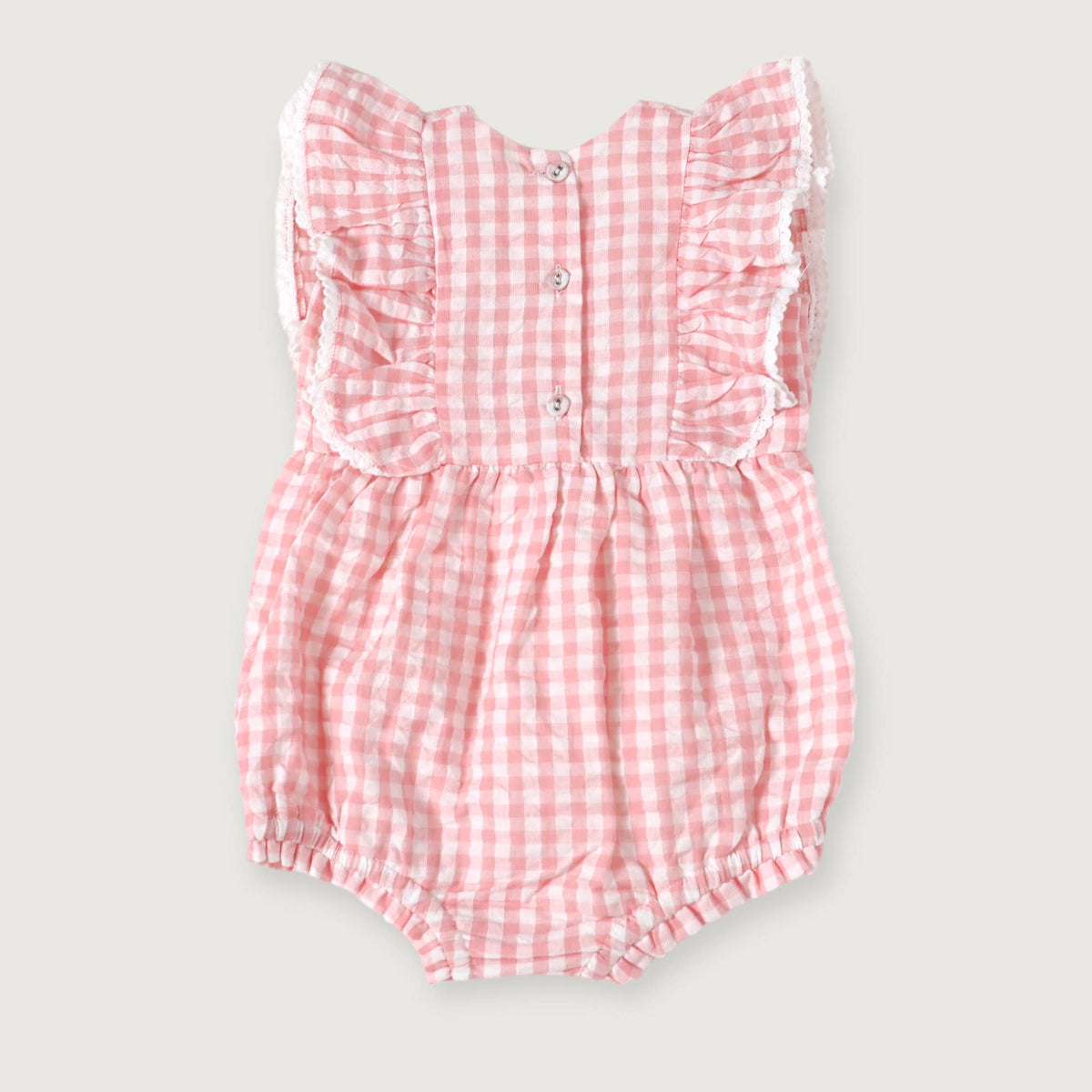 Nina Gingham Baby Bubble Romper