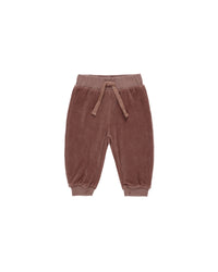 Cranberry Velour Relaxed Sweatpant