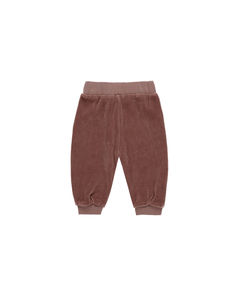 Cranberry Velour Relaxed Sweatpant