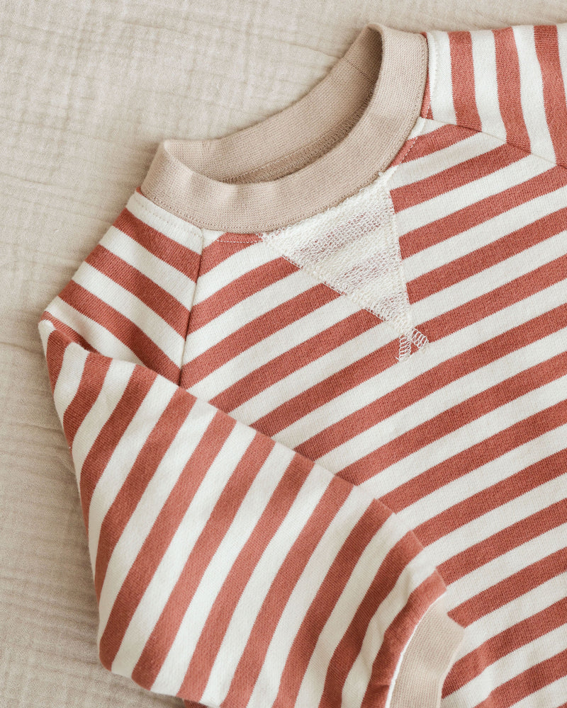 Poppy Stripe Crewneck Romper