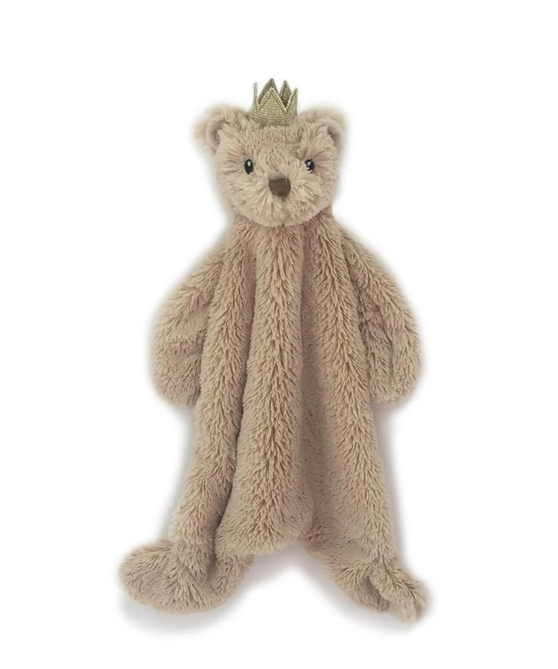 Prince Bear Baby Security Blanket