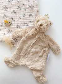 Prince Bear Baby Security Blanket