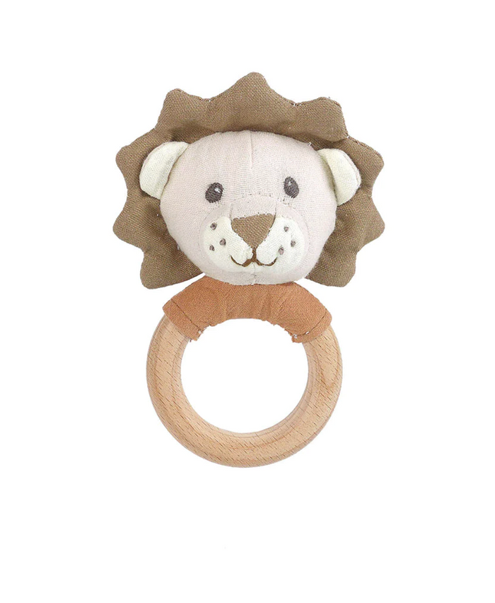 Lion Wood Rattle