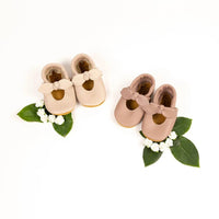 Dusty Rose & Oyster Bella Janes Baby Shoes