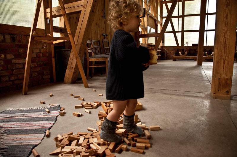 Wooden Blocks in Tray - 63 Piece