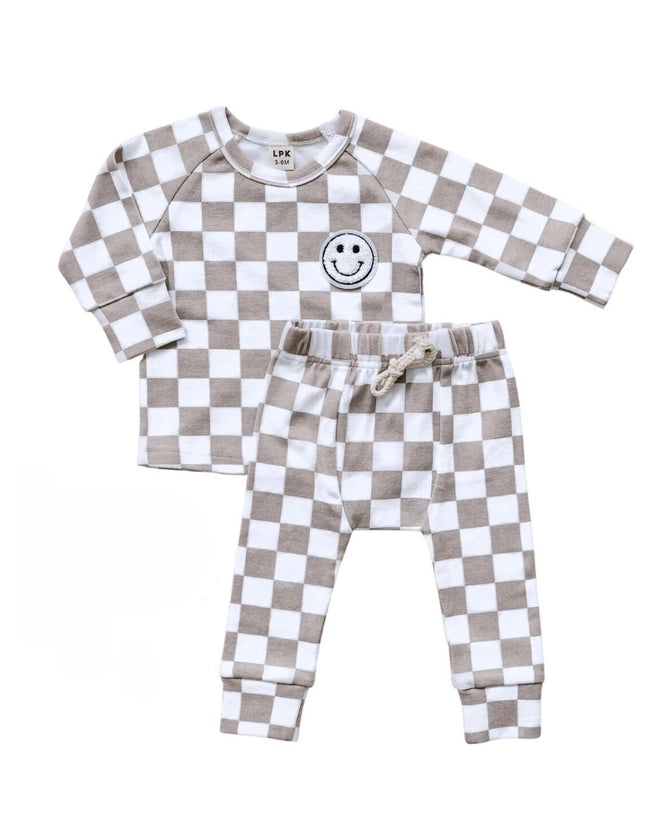 Checkered Smiley Lounge Set