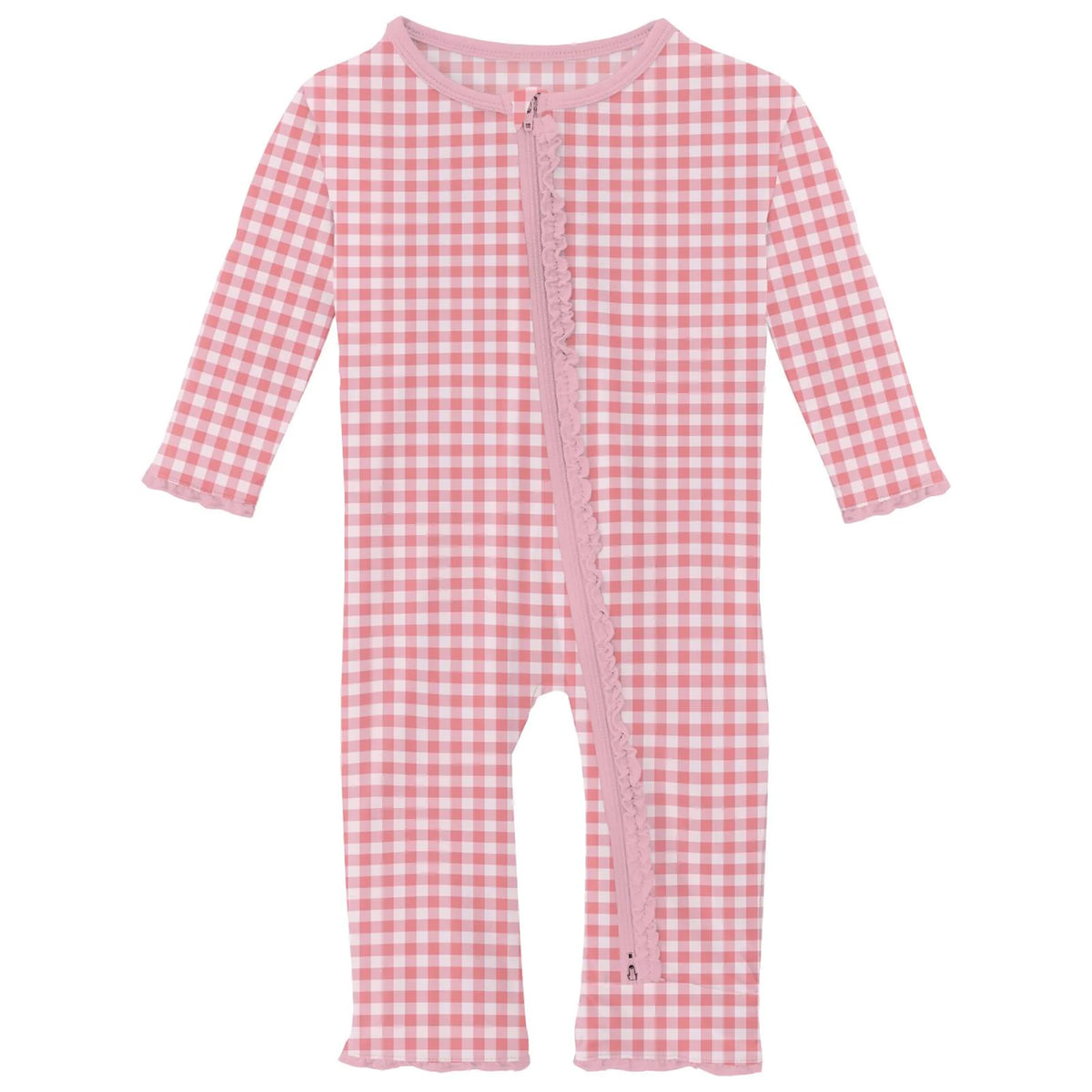 Print Muffin Ruffle Coverall w/ 2-way Zip