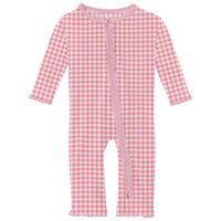 Print Muffin Ruffle Coverall w/ 2-way Zip