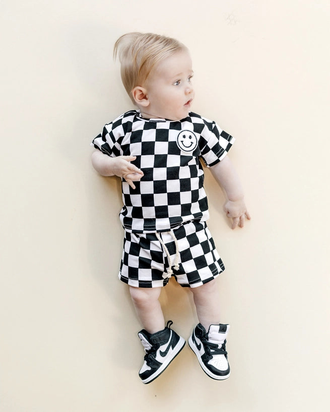 Checkered Shorts Set