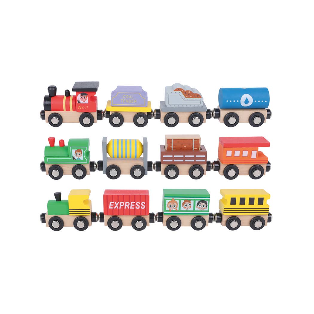 Wooden Train Set w/ Box