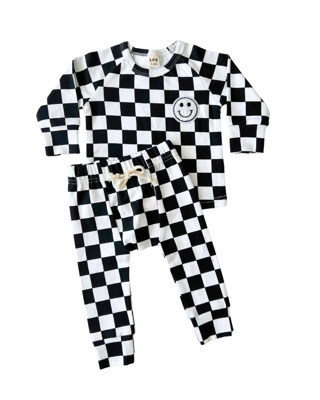 Checkered Smiley Lounge Set