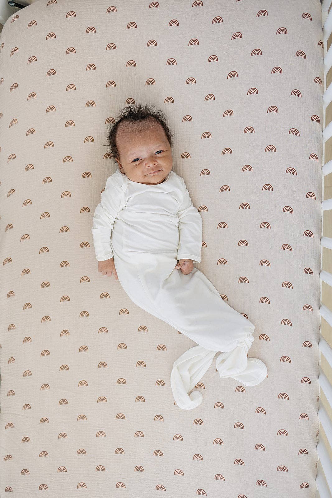 Rainbow Cotton Muslin Crib Sheet