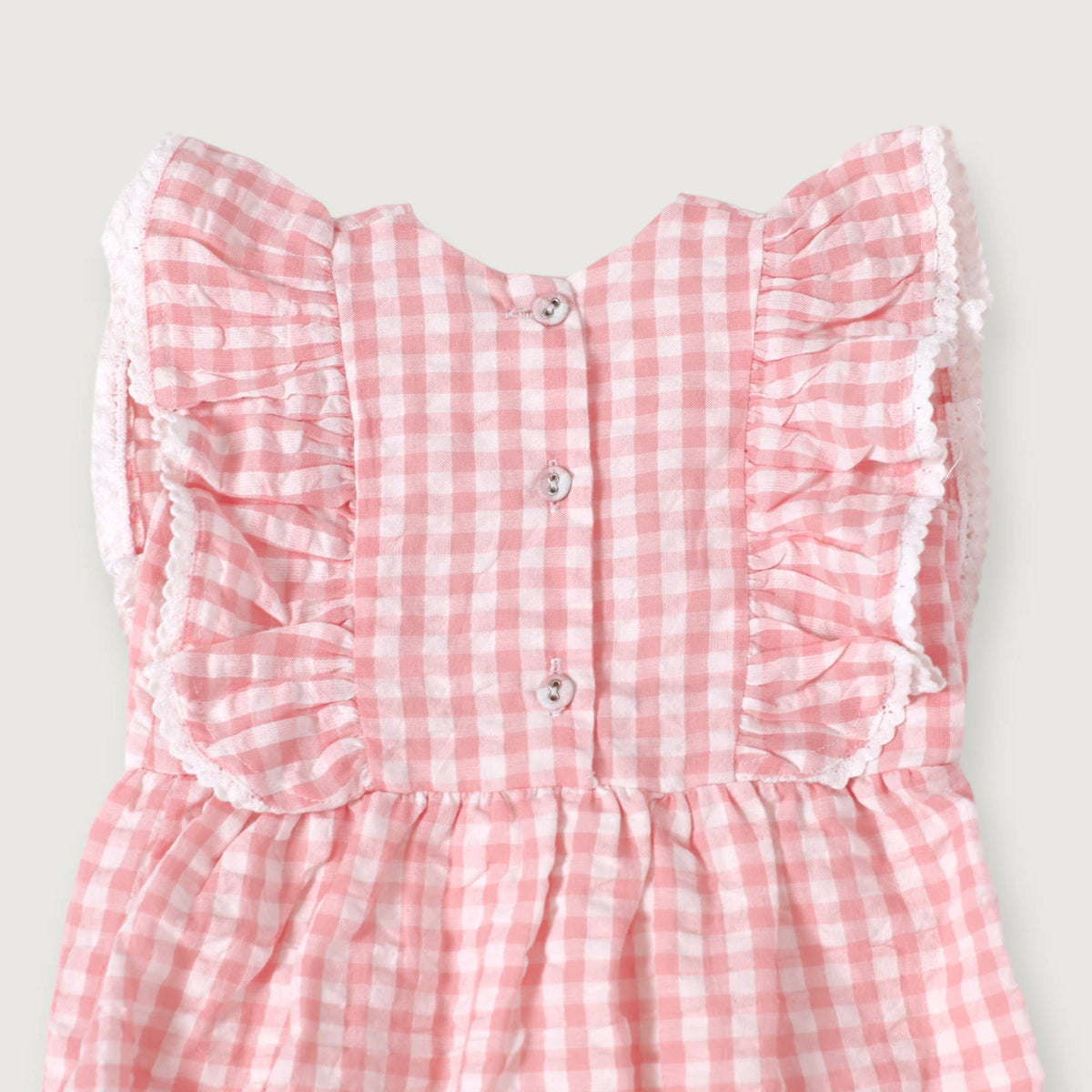 Nina Gingham Baby Bubble Romper