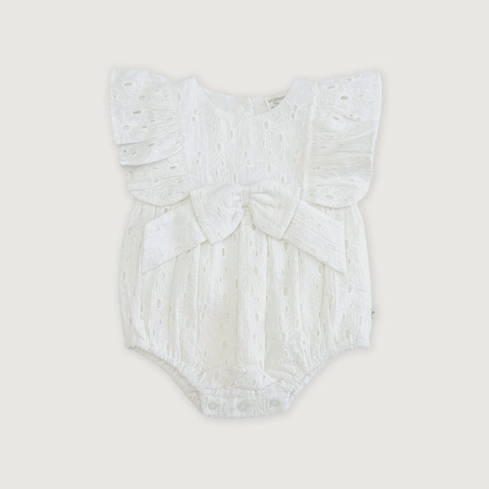 Eyelet Big Bow Romper