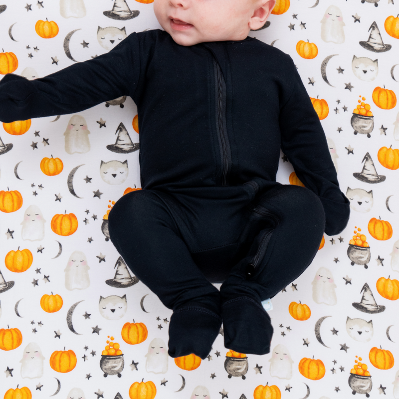 Midnight Black Baby Bamboo Pajamas