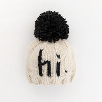 hi. Hand Knit Beanie Hat