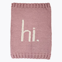 Hi Hand Knit Blanket