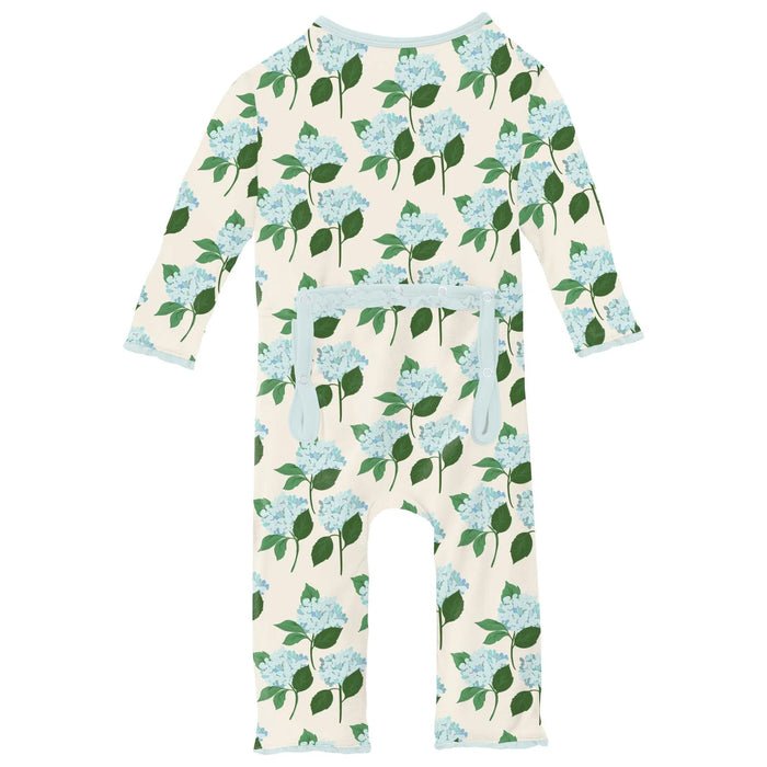 Print Muffin Ruffle Coverall w/ 2-way Zip