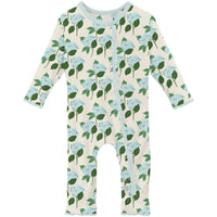 Print Muffin Ruffle Coverall w/ 2-way Zip