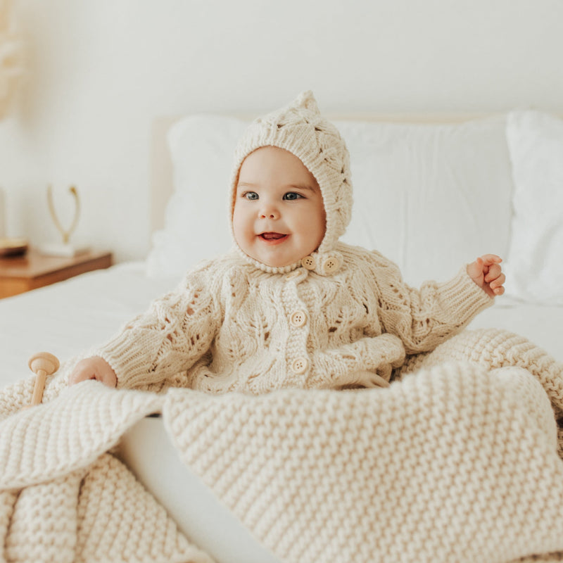 Leaf Lace Knit Cardigan