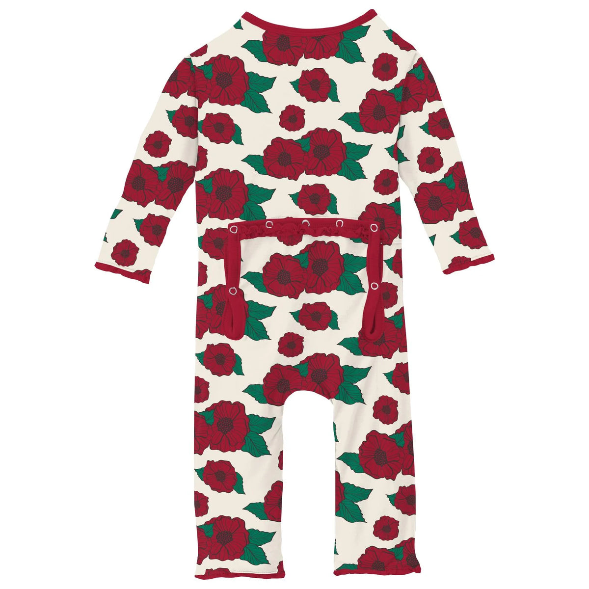 Print Muffin Ruffle Coverall w/ 2-way Zip