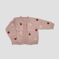 Cotton Strawberry Cardigan